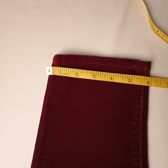 Edyson Corduroy Jeans Size 30/10 Mid Rise Skinny Leg Burgundy Wine Color - Picture 10 of 10